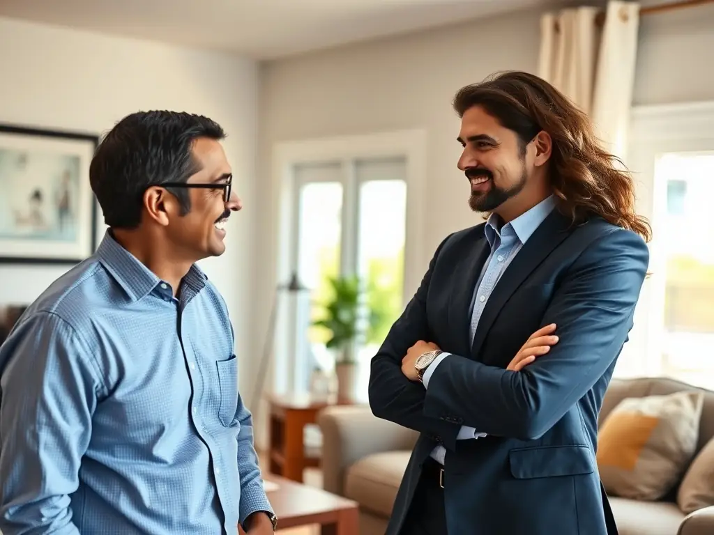 A property owner making a call to RentIsGuaranteed to inquire about guaranteed rent services, showcasing the initial contact stage.